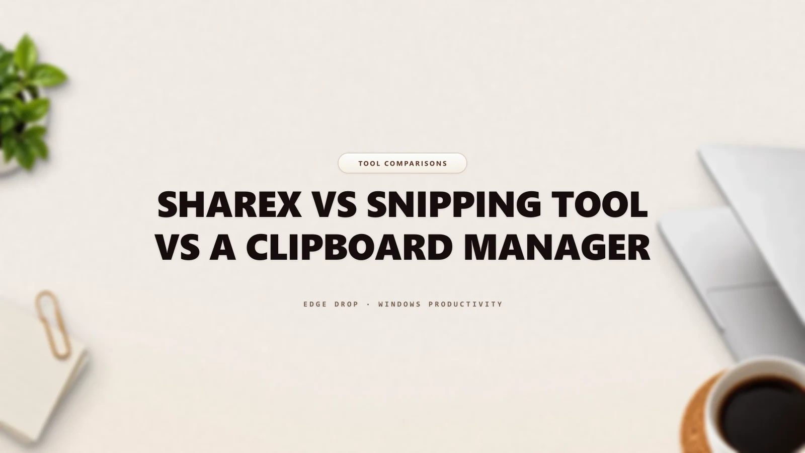 ShareX vs Snipping Tool vs a Clipboard Manager — Edge Drop Guide