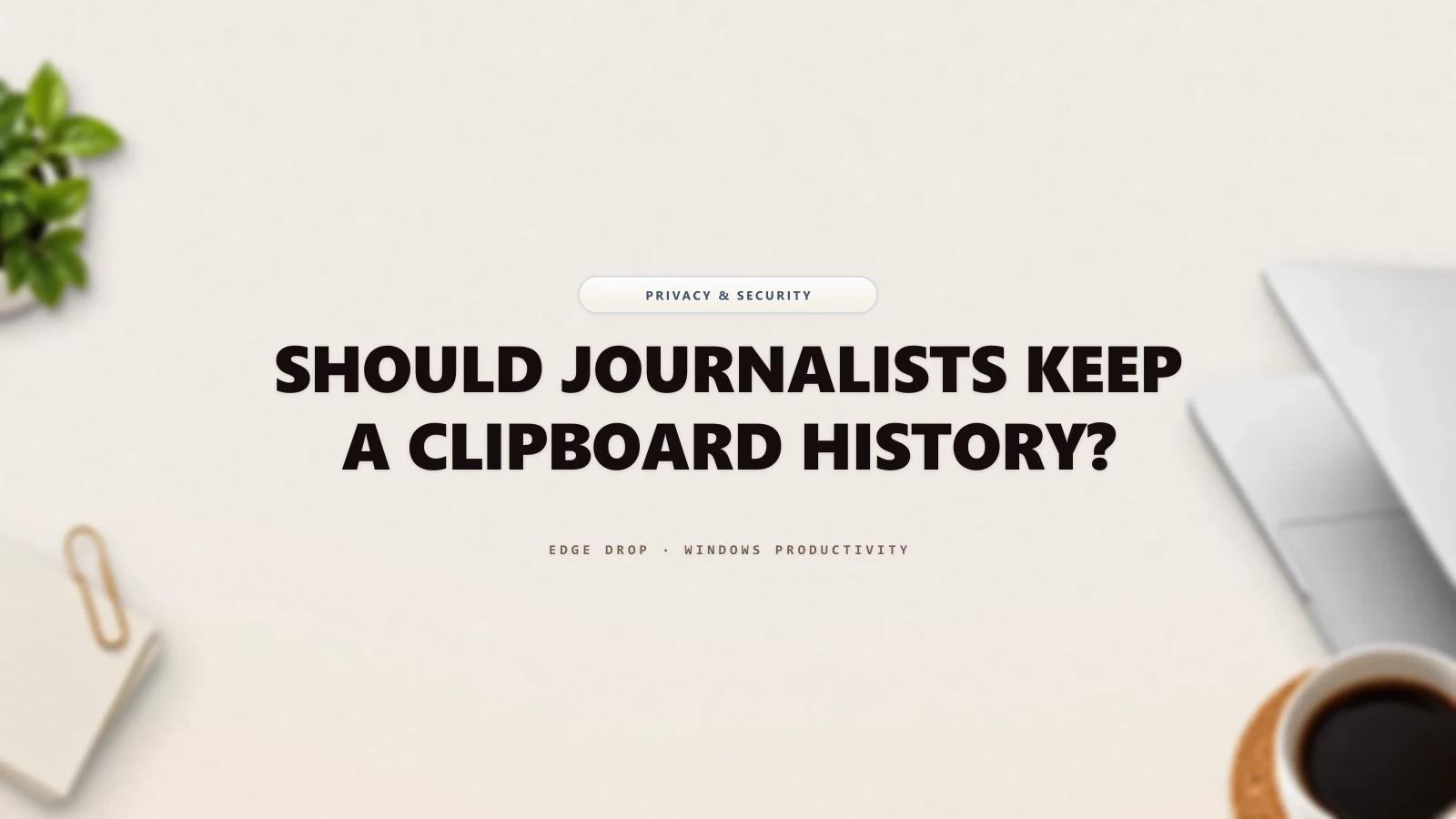 Should Journalists Keep a Clipboard History? — Edge Drop Guide