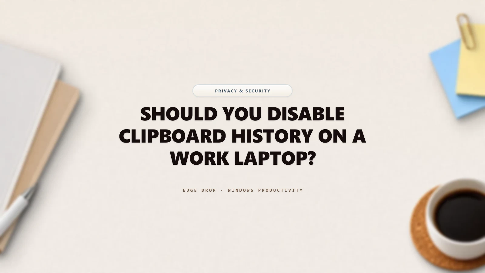 Should You Disable Clipboard History on a Work Laptop? — Edge Drop Guide