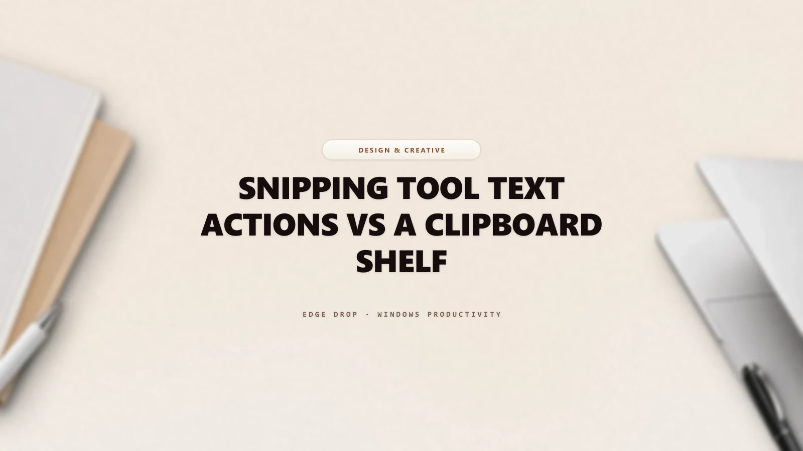Snipping Tool Text Actions vs a Clipboard Shelf — Edge Drop Guide