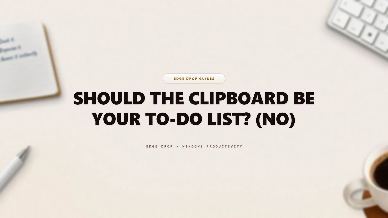Should the Clipboard Be Your To-Do List? (No) — Edge Drop Guide