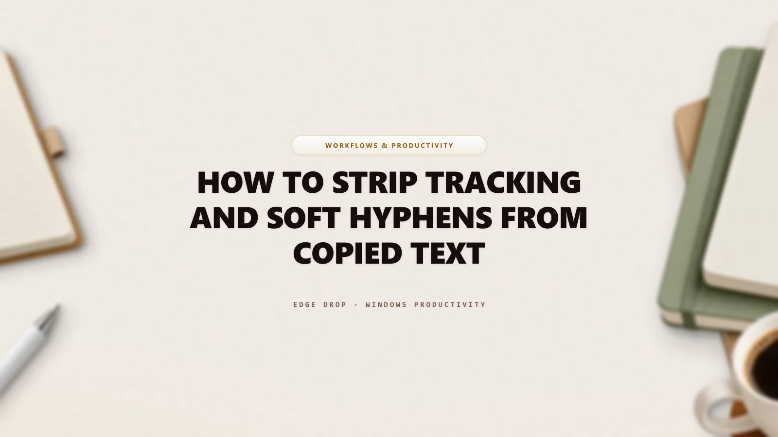 How to Strip Tracking and Soft Hyphens From Copied Text — Edge Drop Guide