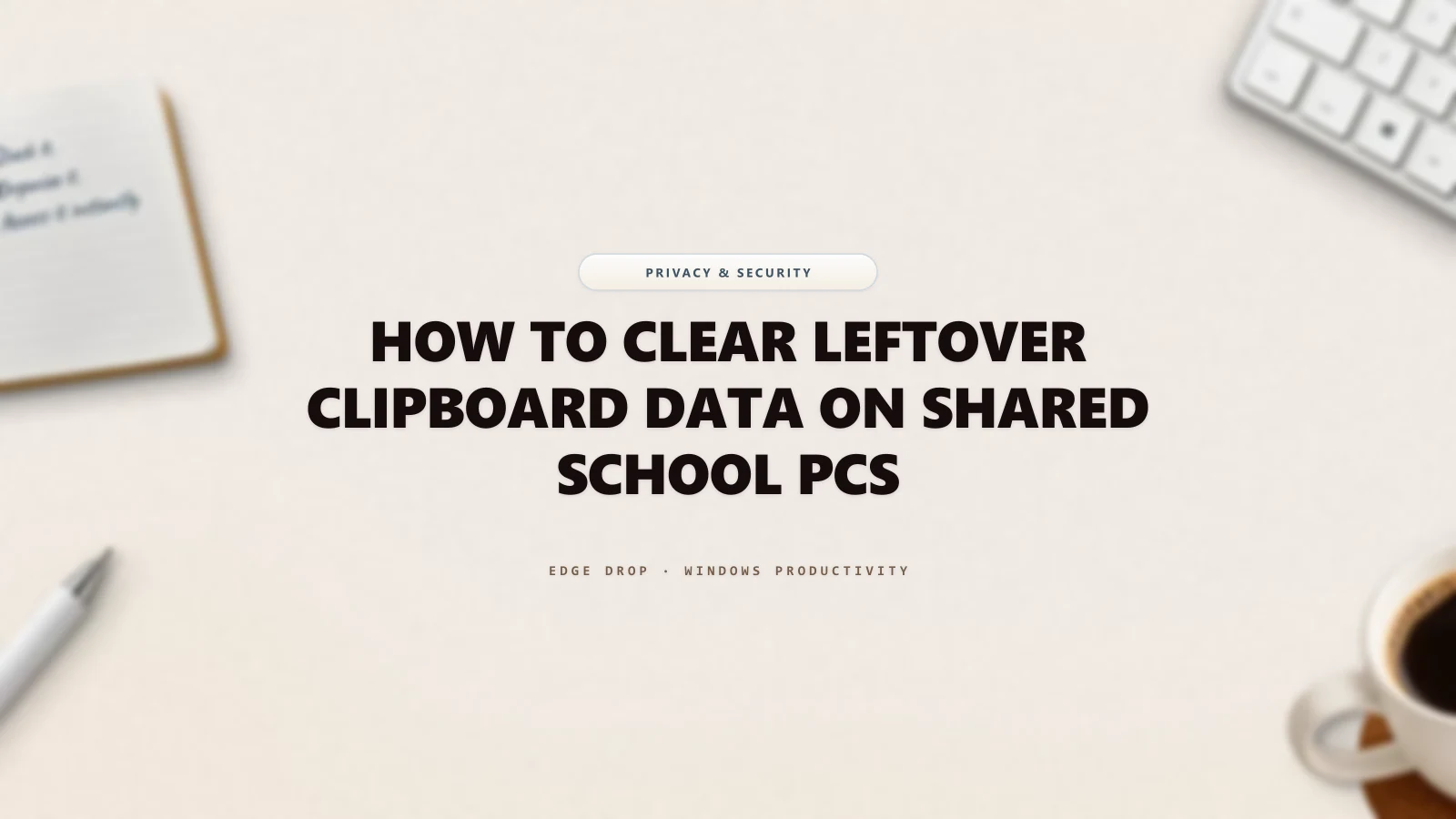 How to Clear Leftover Clipboard Data on Shared School PCs — Edge Drop Guide
