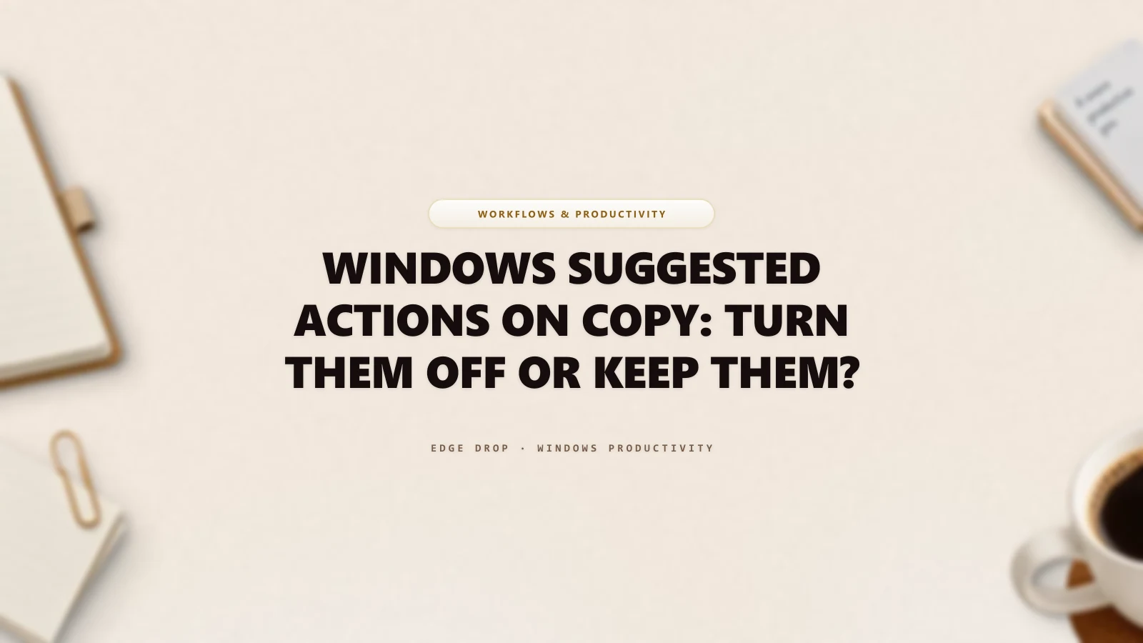 Windows Suggested Actions on Copy: Turn Them Off or Keep Them? — Edge Drop Guide