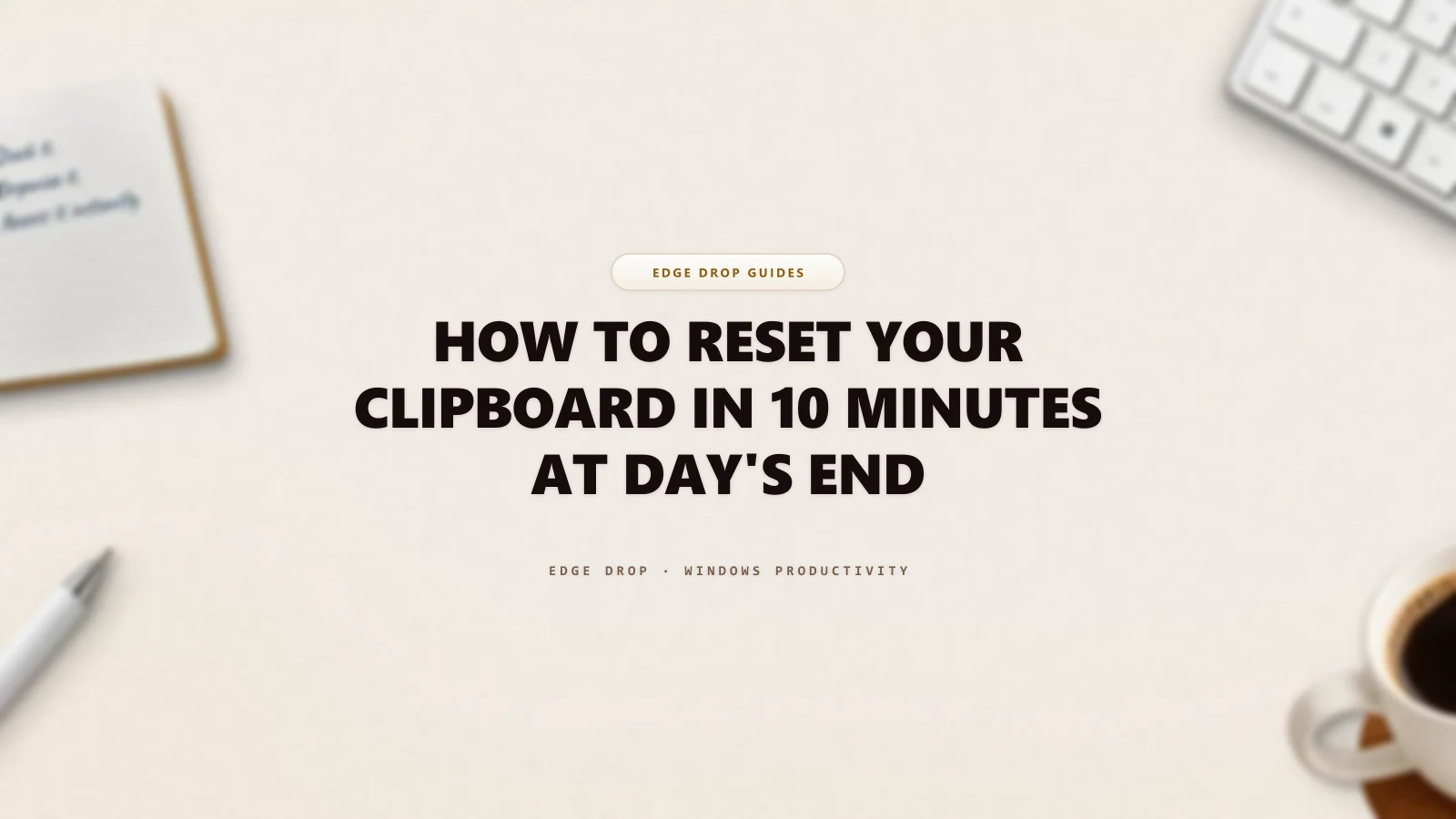 How to Reset Your Clipboard in 10 Minutes at Day's End — Edge Drop Guide