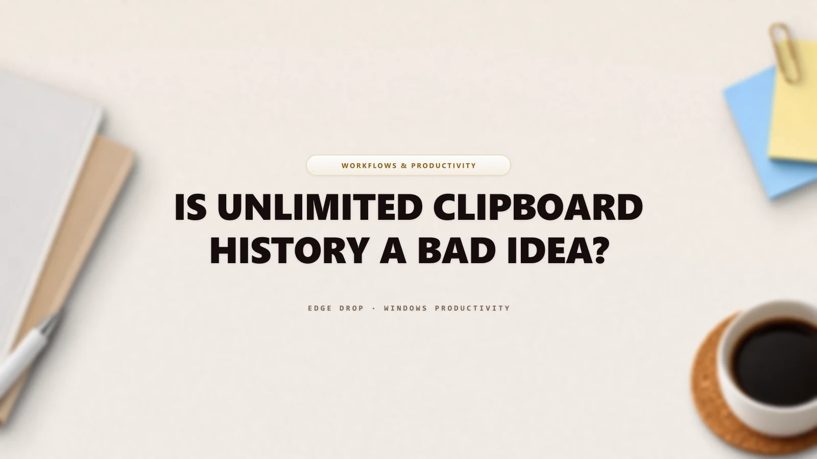 Is Unlimited Clipboard History a Bad Idea? — Edge Drop Guide