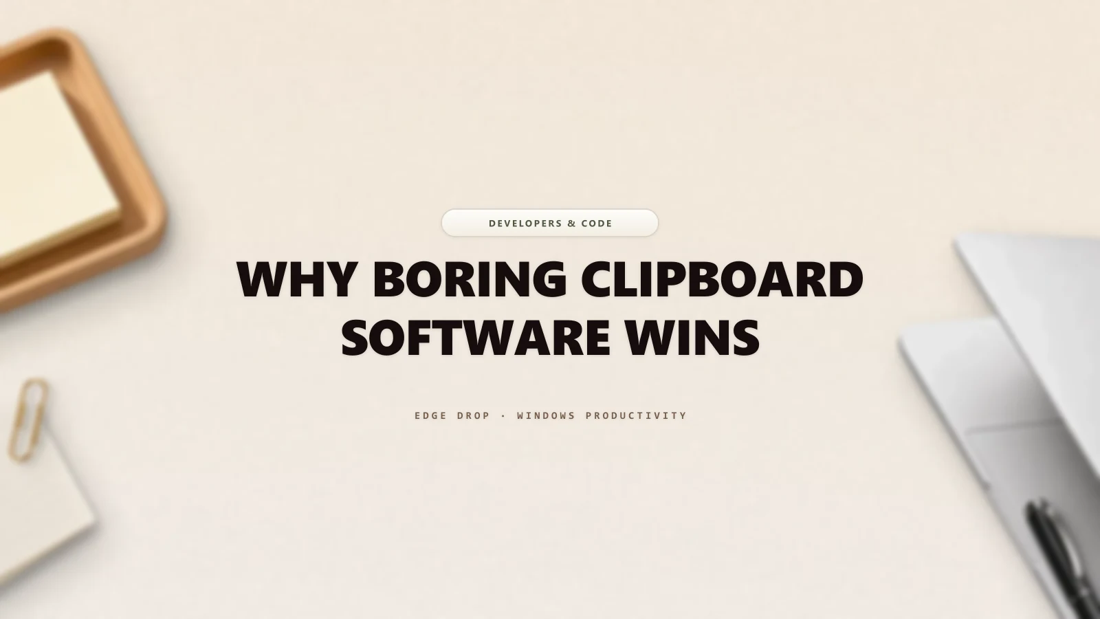 Why Boring Clipboard Software Wins — Edge Drop Guide