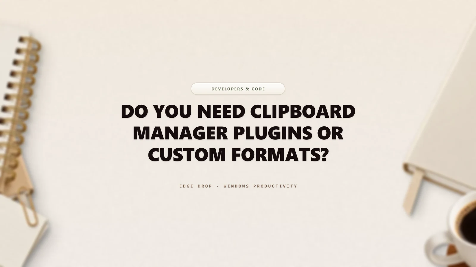 Do You Need Clipboard Manager Plugins or Custom Formats? — Edge Drop Guide