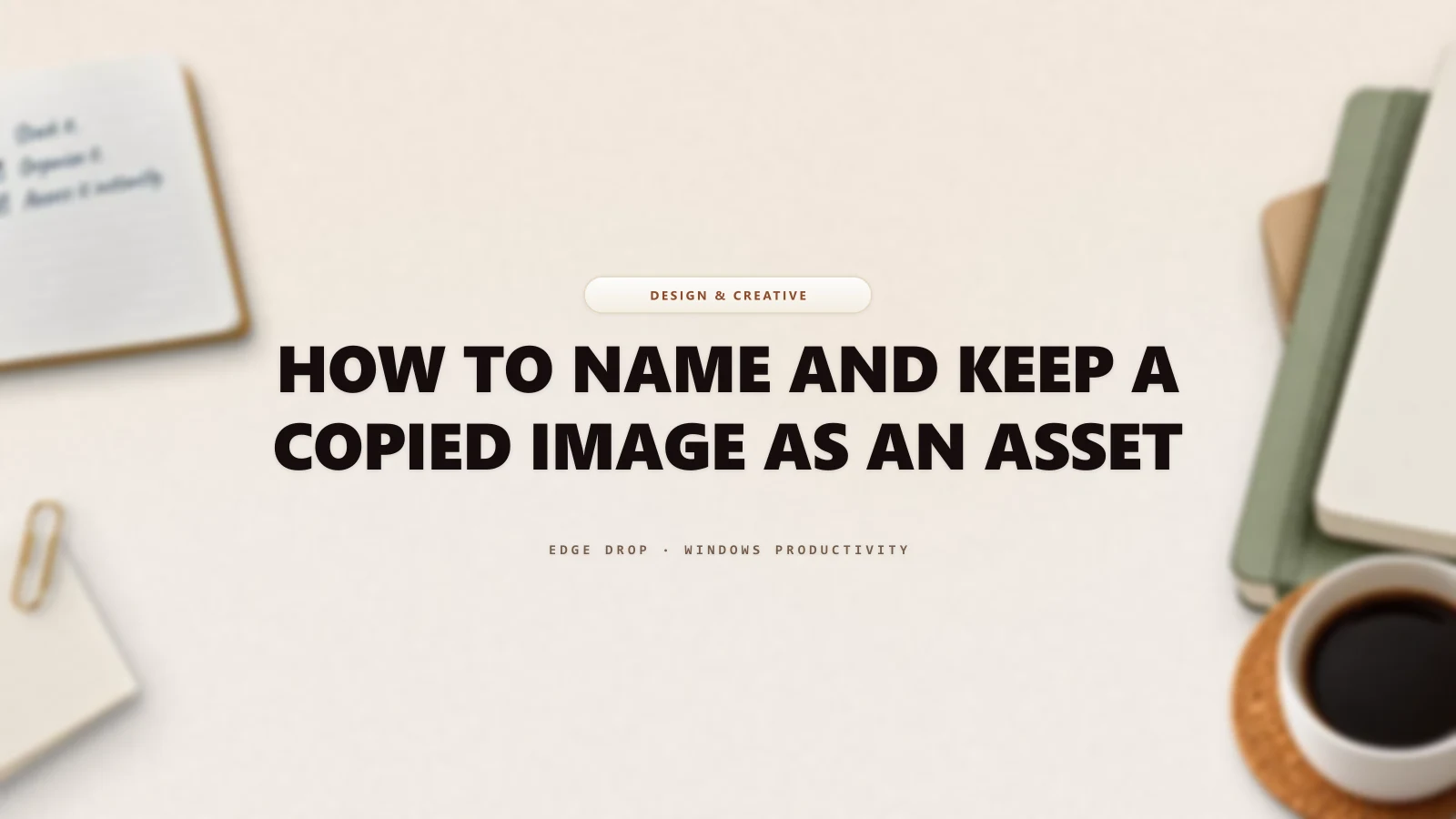 How to Name and Keep a Copied Image as an Asset — Edge Drop Guide