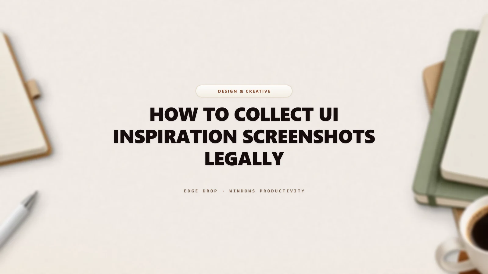 How to Collect UI Inspiration Screenshots Legally — Edge Drop Guide