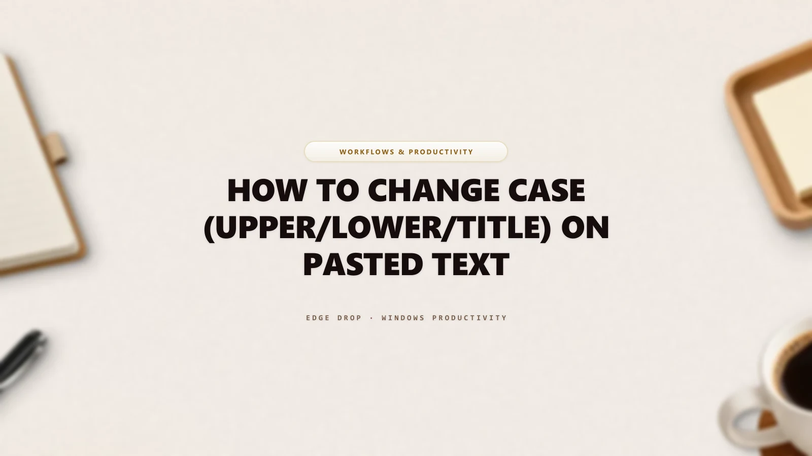 How to Change Case (UPPER/lower/Title) on Pasted Text — Edge Drop Guide