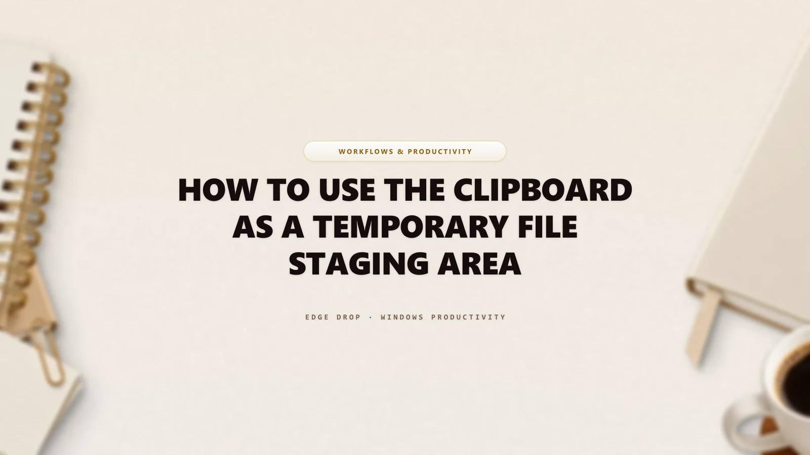 How to Use the Clipboard as a Temporary File Staging Area — Edge Drop Guide