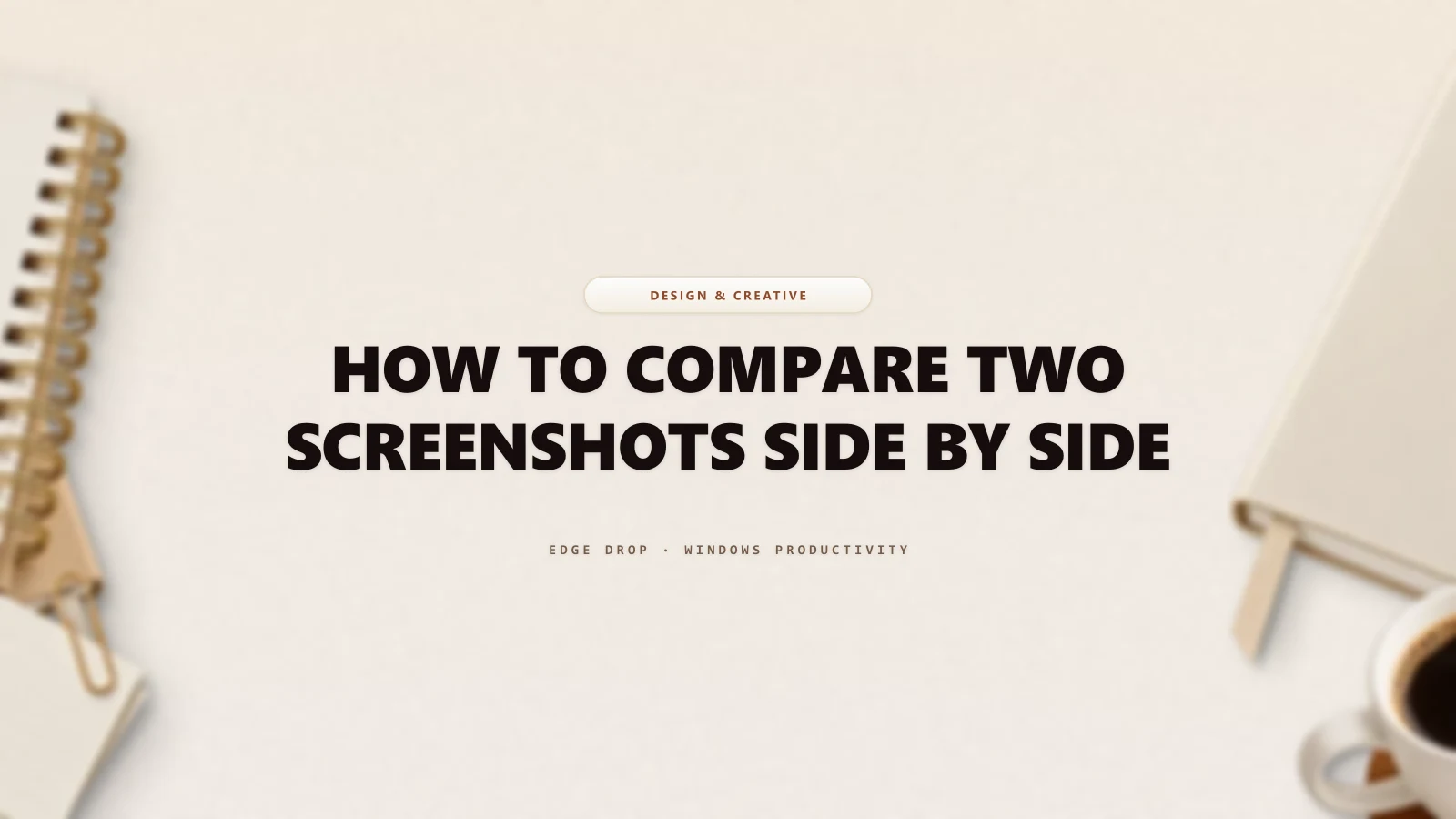 How to Compare Two Screenshots Side by Side — Edge Drop Guide
