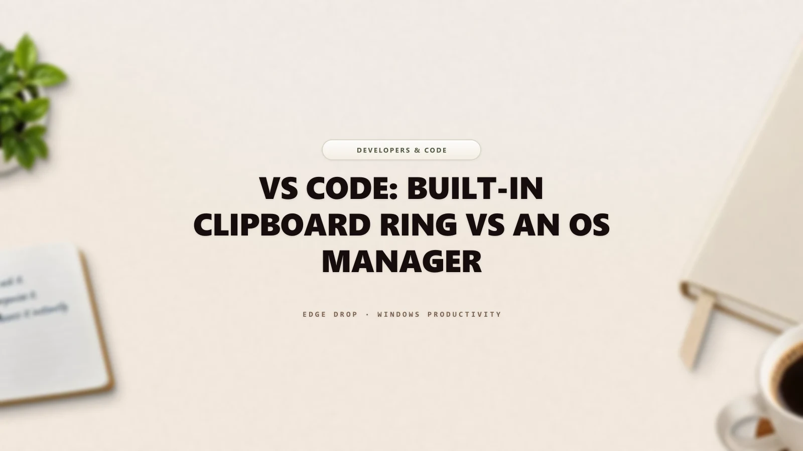VS Code: Built-In Clipboard Ring vs an OS Manager — Edge Drop Guide