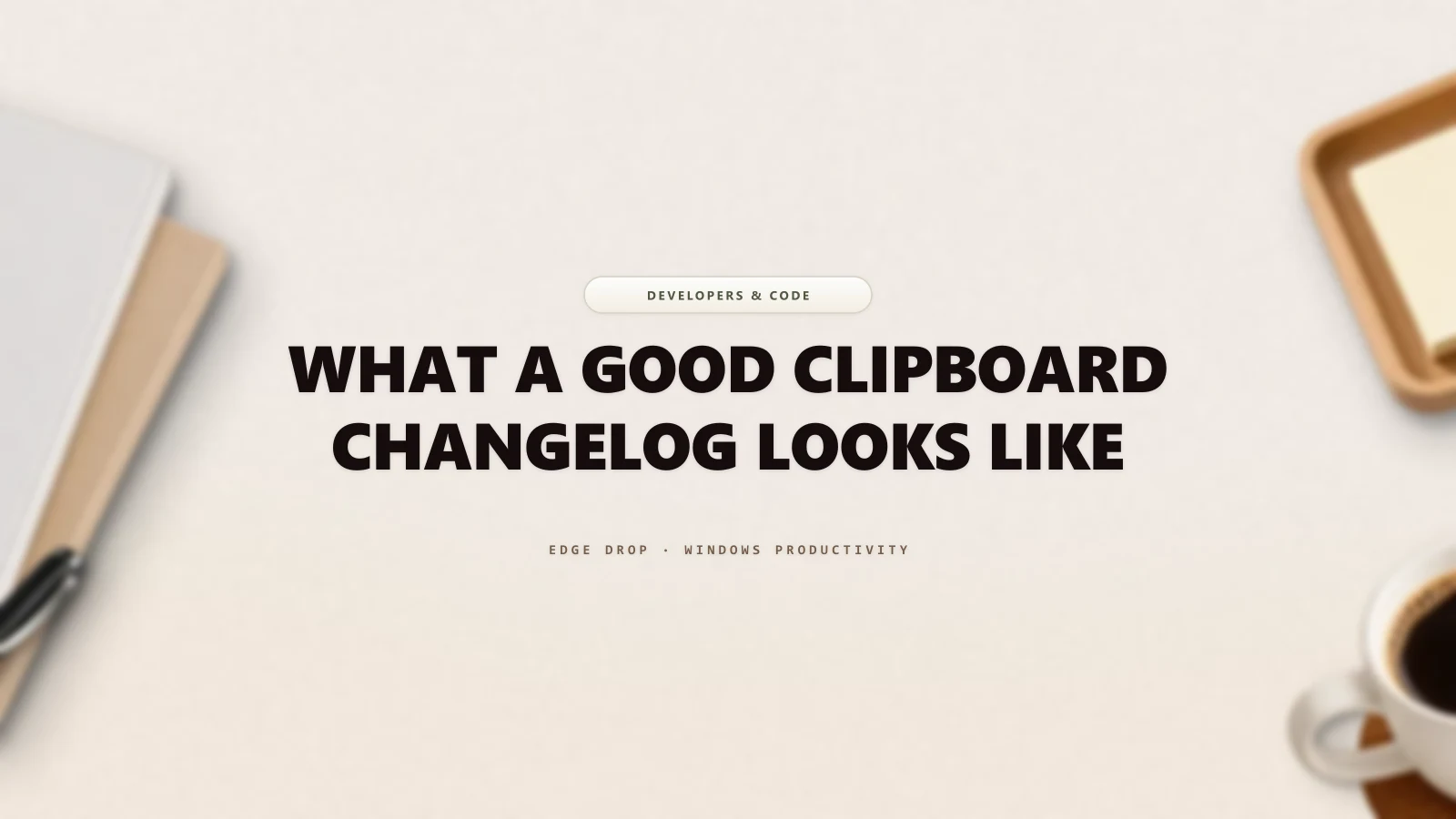 What a Good Clipboard Changelog Looks Like — Edge Drop Guide