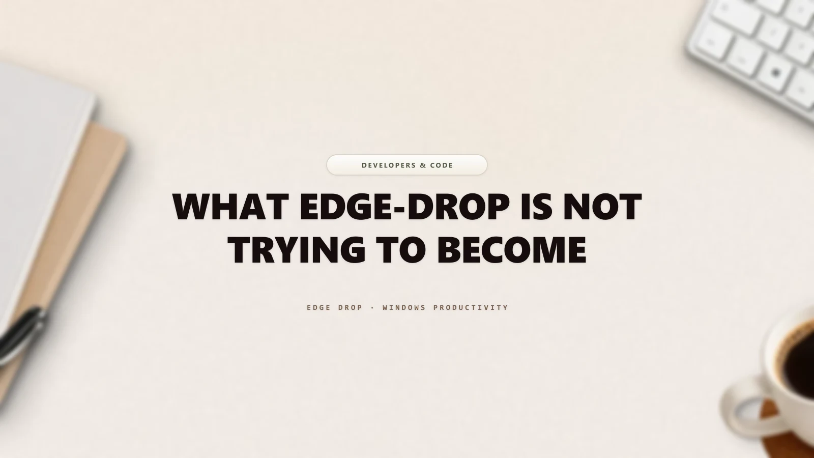 What Edge-Drop Is Not Trying to Become — Edge Drop Guide