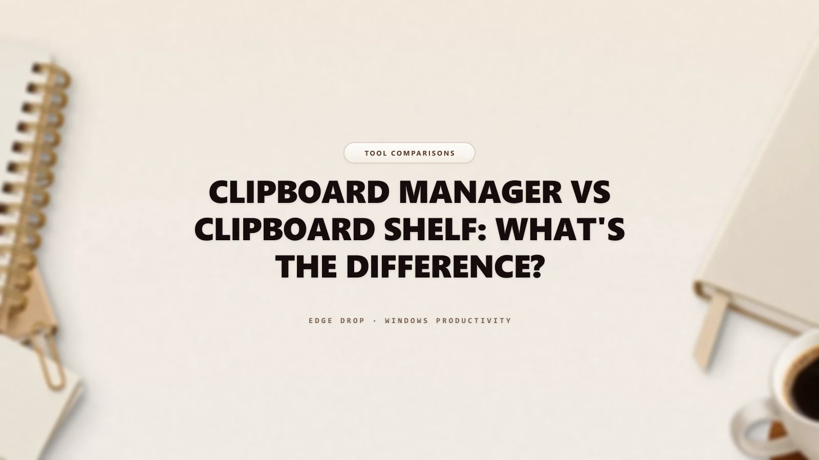 Clipboard Manager vs Clipboard Shelf: What's the Difference? — Edge Drop Guide