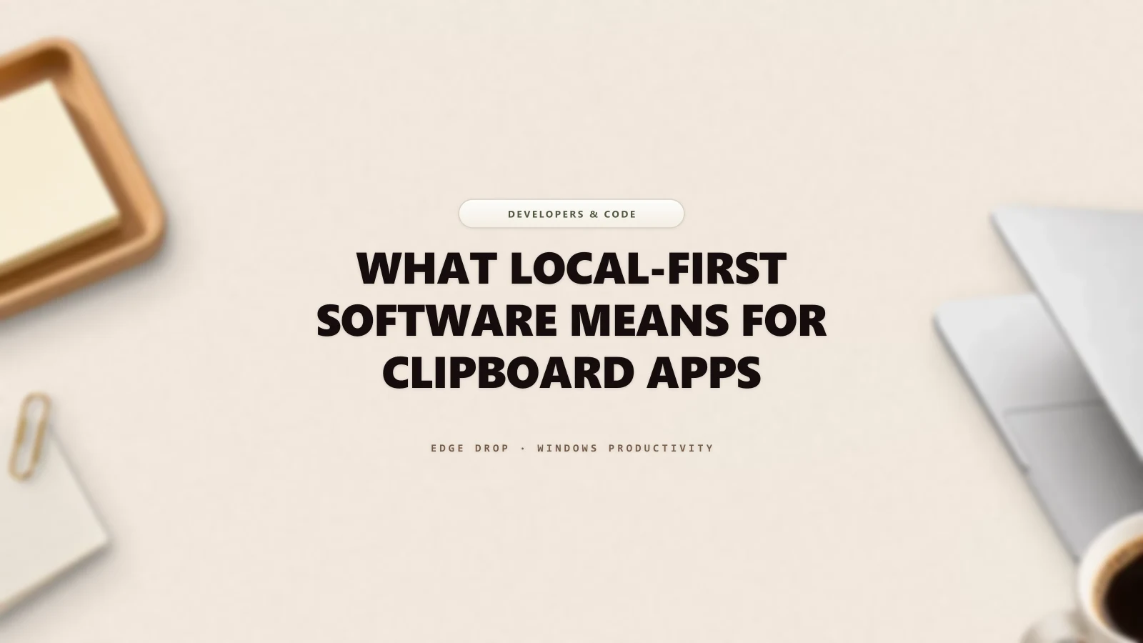 What Local-First Software Means for Clipboard Apps — Edge Drop Guide