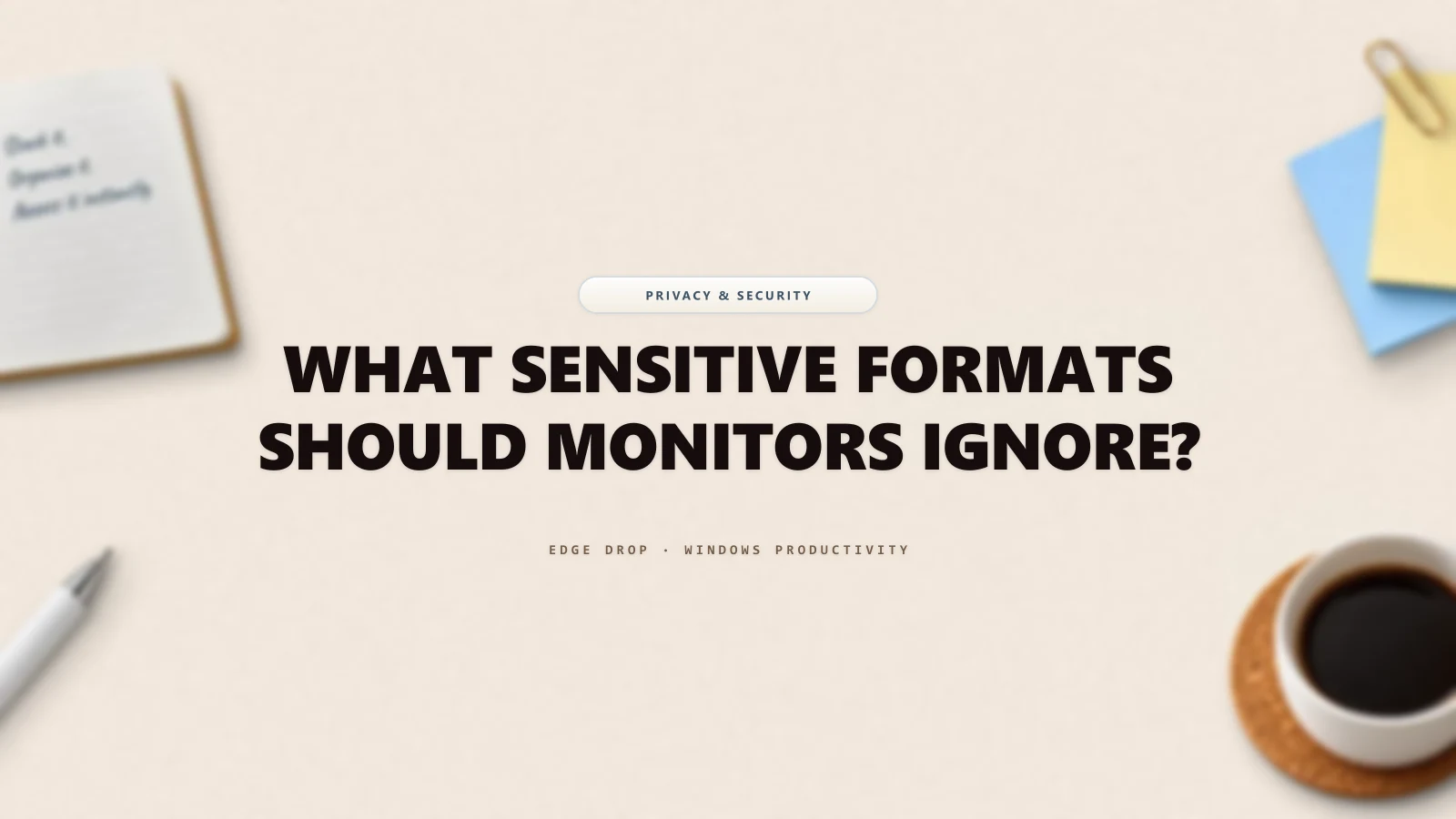 What Sensitive Formats Should Monitors Ignore? — Edge Drop Guide