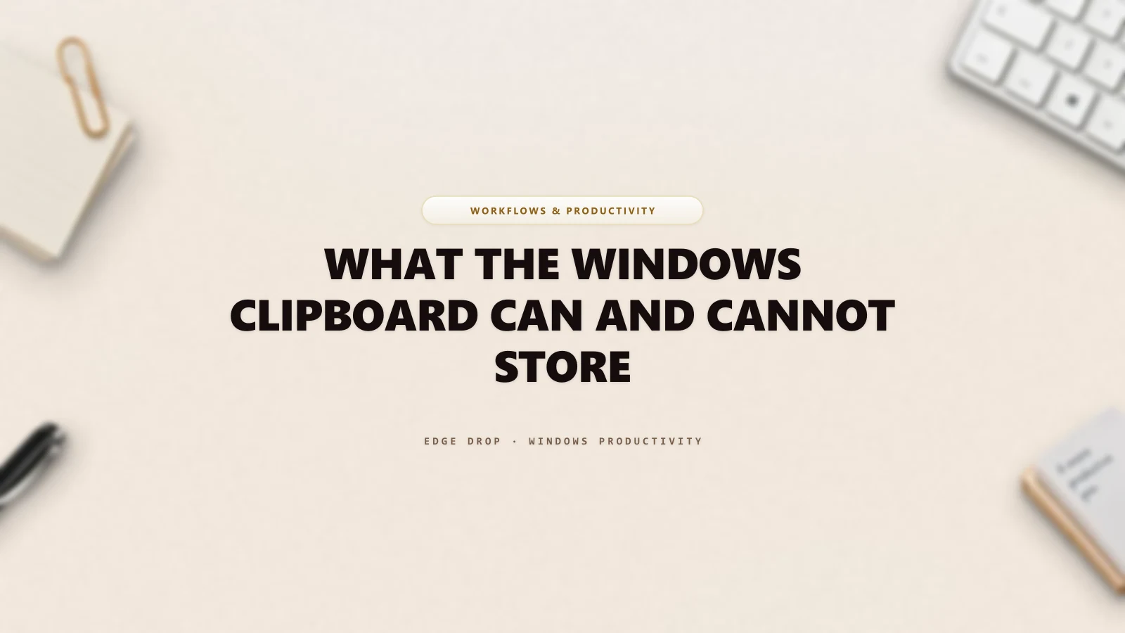 What the Windows Clipboard Can and Cannot Store — Edge Drop Guide