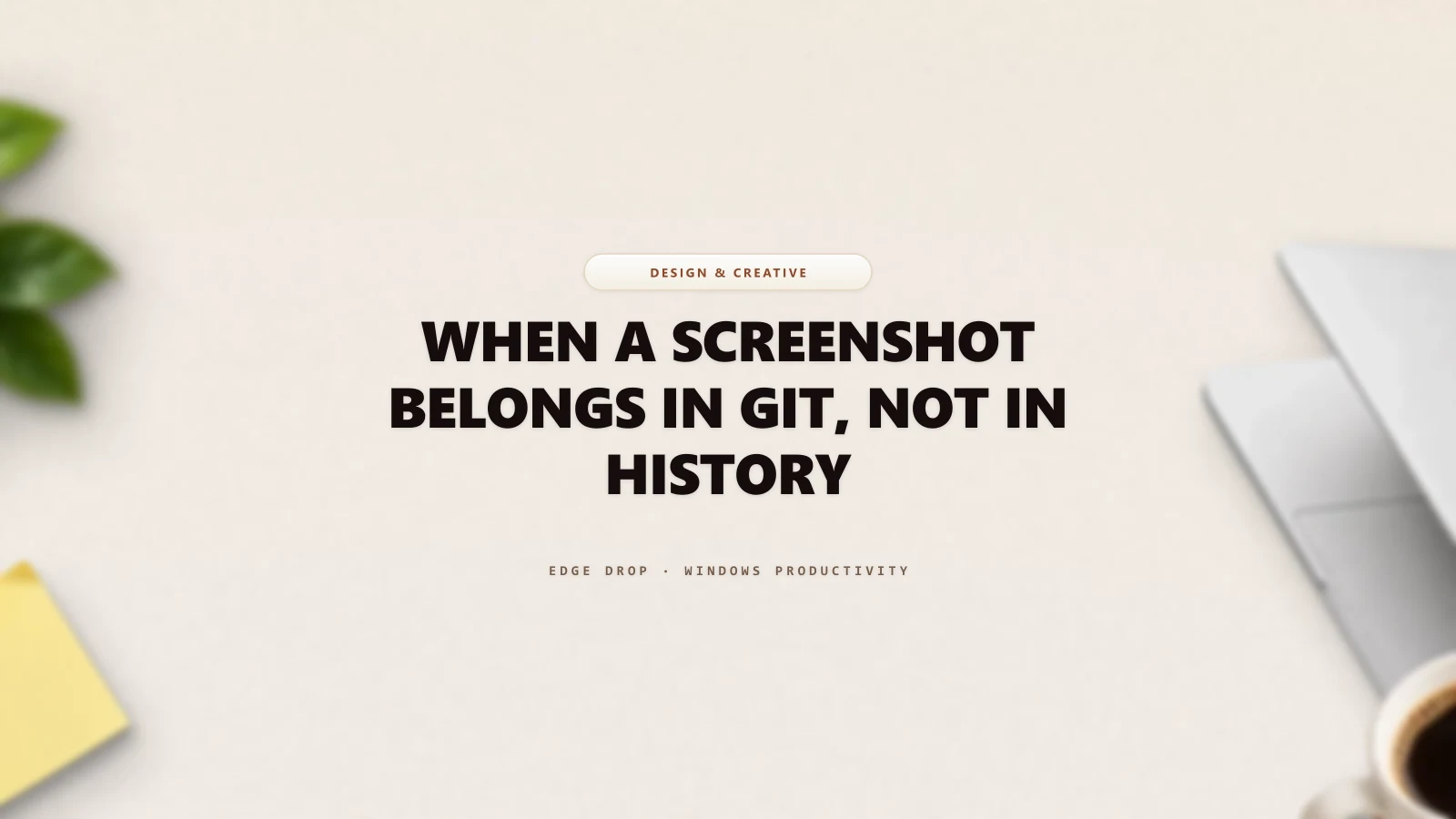 When a Screenshot Belongs in Git, Not in History — Edge Drop Guide
