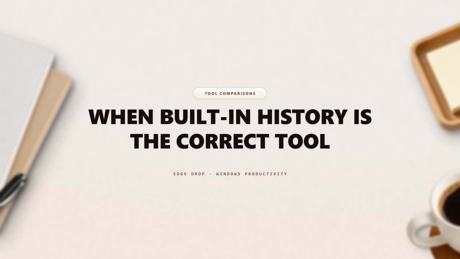 When Built-In History Is the Correct Tool — Edge Drop Guide