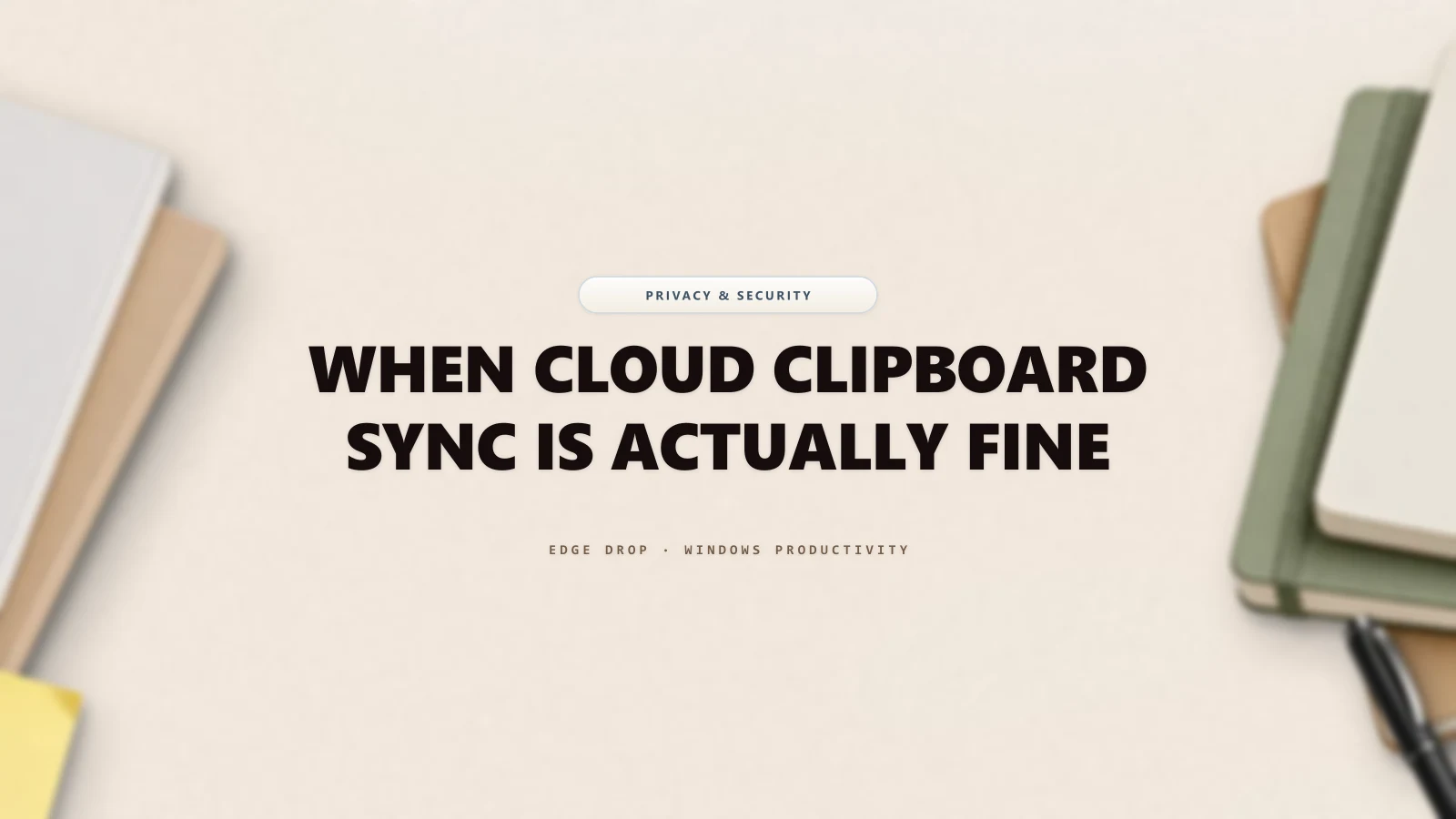 When Cloud Clipboard Sync Is Actually Fine — Edge Drop Guide