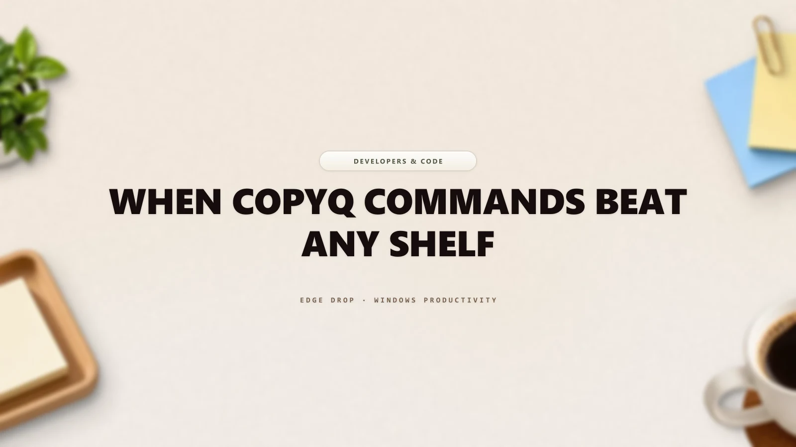 When CopyQ Commands Beat Any Shelf — Edge Drop Guide