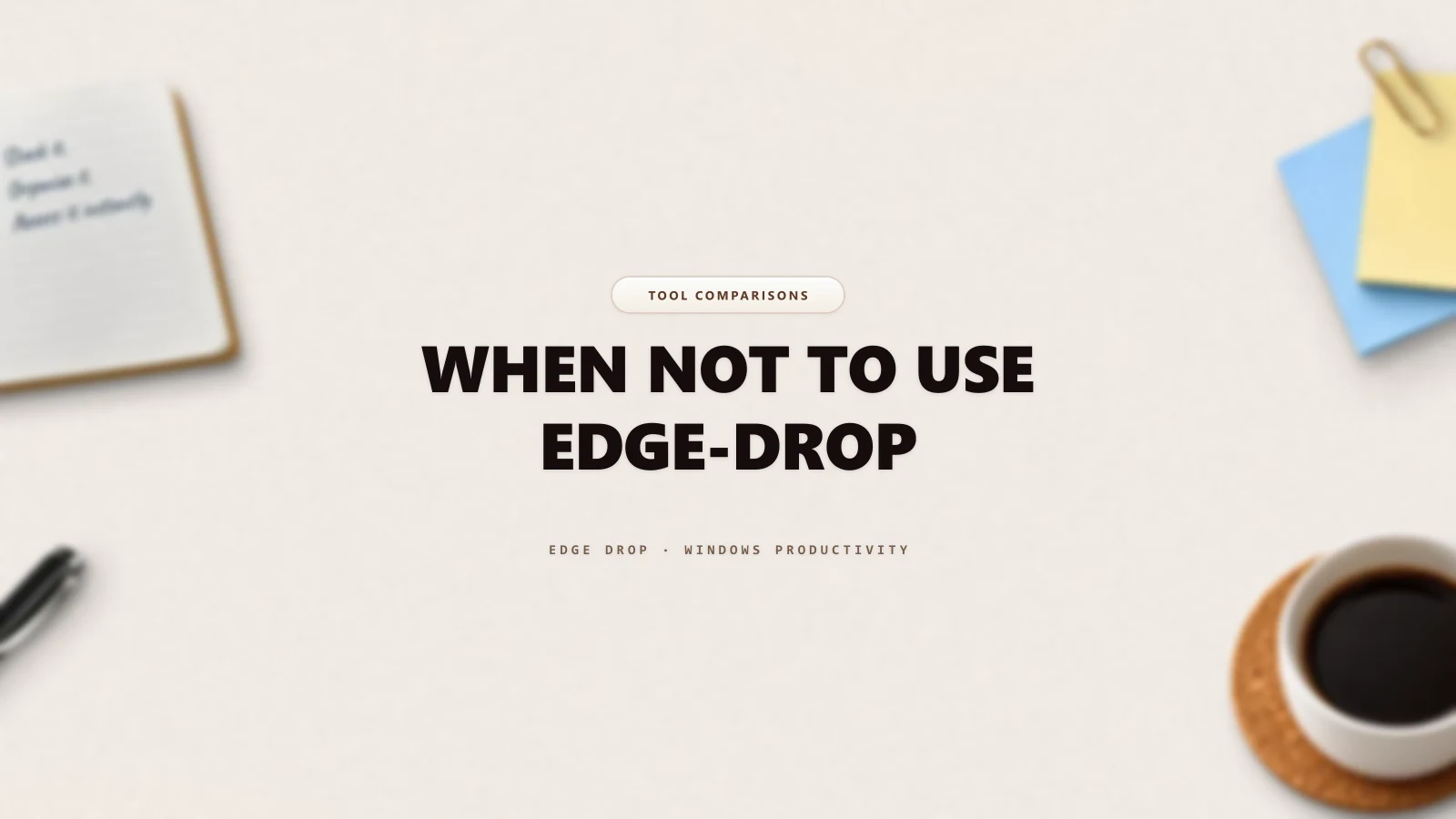 When NOT to Use Edge-Drop — Edge Drop Guide