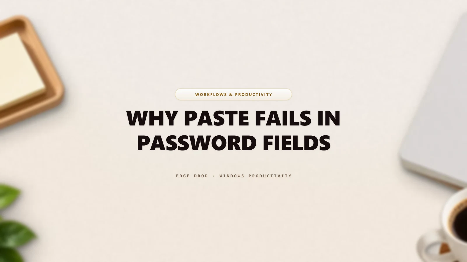 Why Paste Fails in Password Fields — Edge Drop Guide