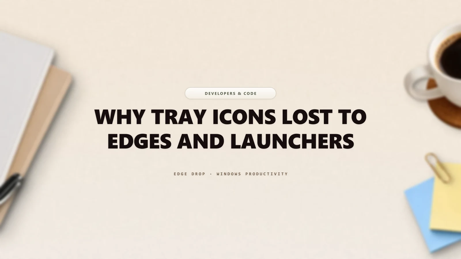 Why Tray Icons Lost to Edges and Launchers — Edge Drop Guide