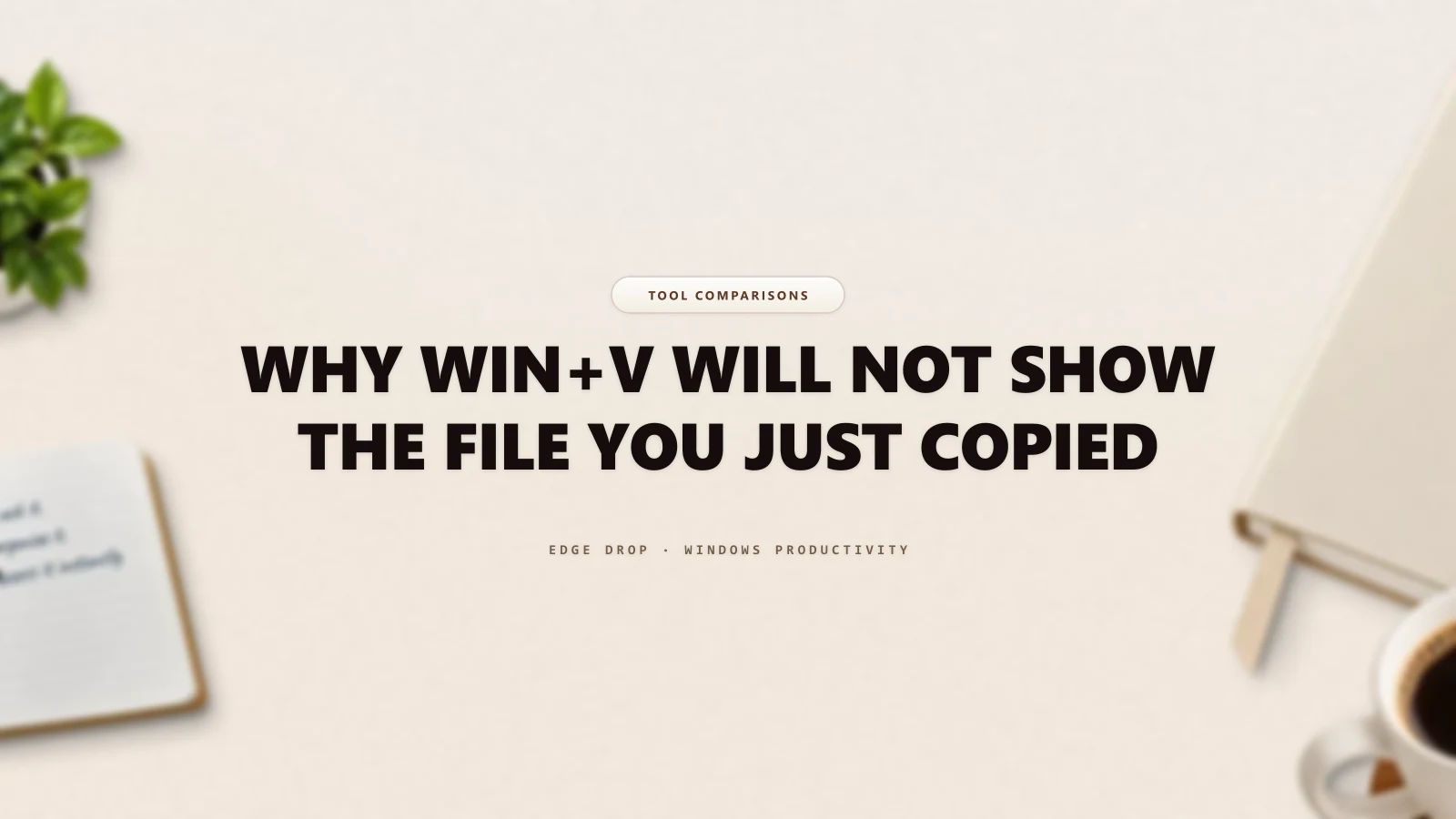 Why Win+V Will Not Show the File You Just Copied — Edge Drop Guide