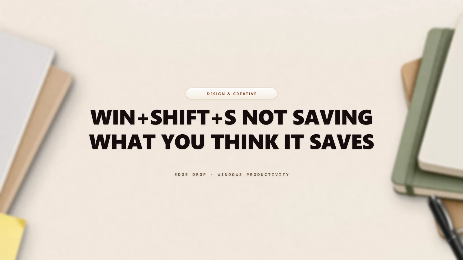 Win+Shift+S Not Saving What You Think It Saves — Edge Drop Guide