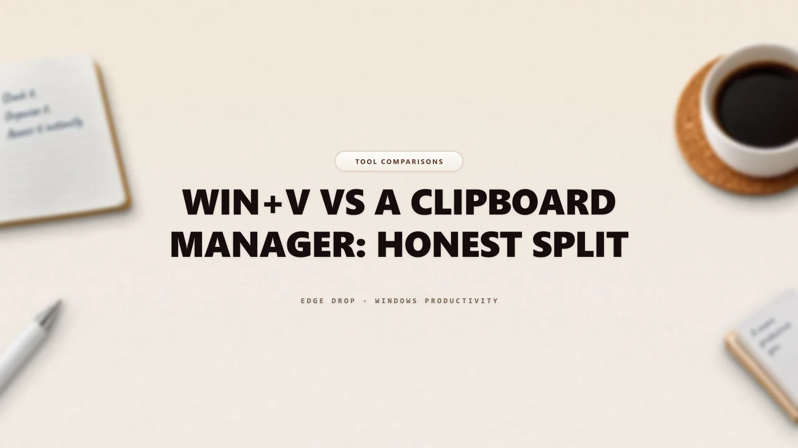 Win+V vs a Clipboard Manager: Honest Split — Edge Drop Guide