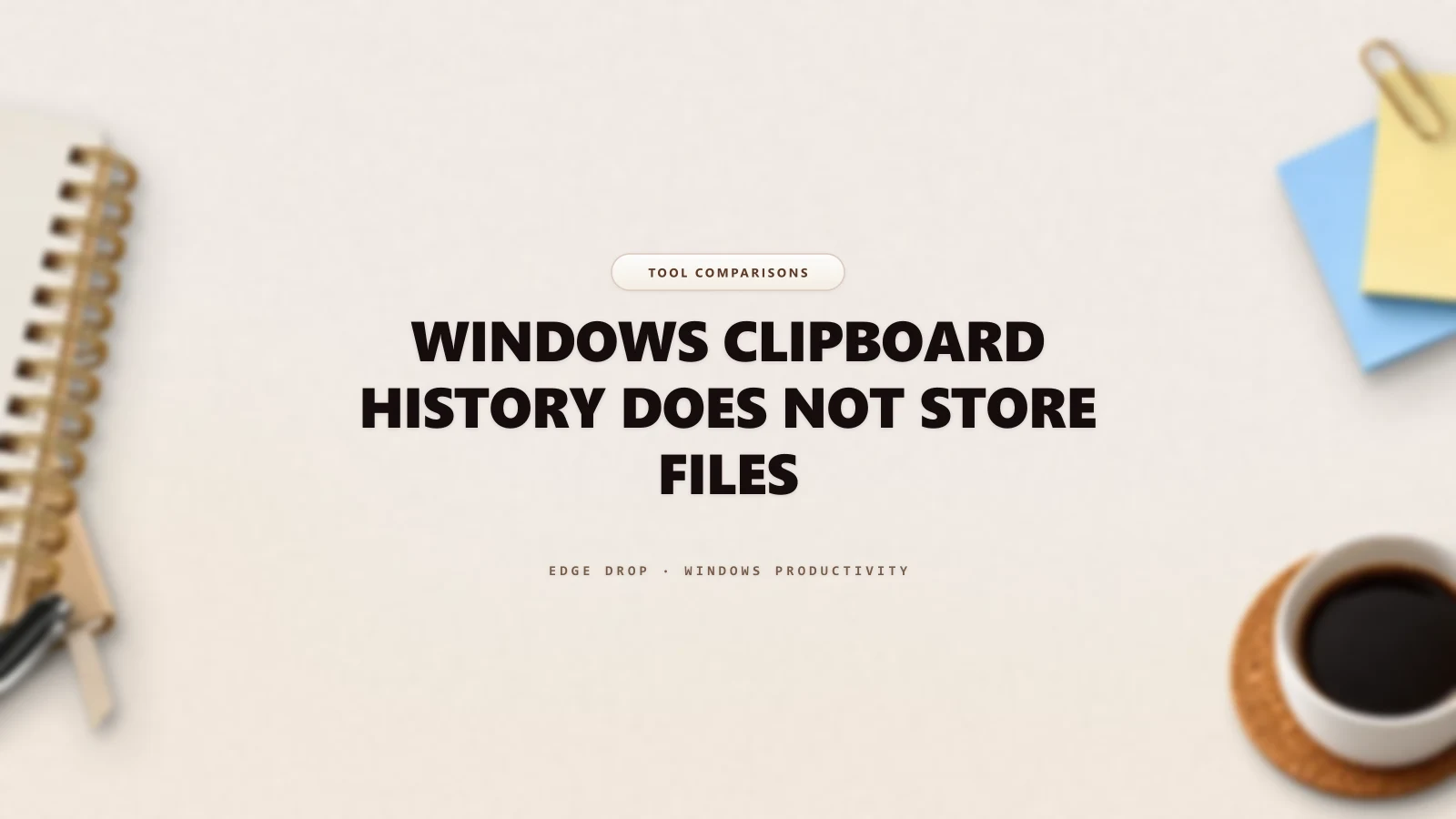 Windows Clipboard History Does Not Store Files — Edge Drop Guide