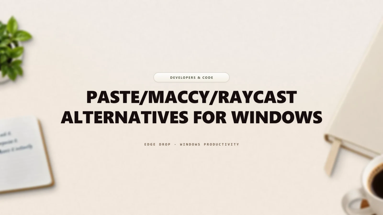 Paste/Maccy/Raycast Alternatives for Windows — Edge Drop Guide