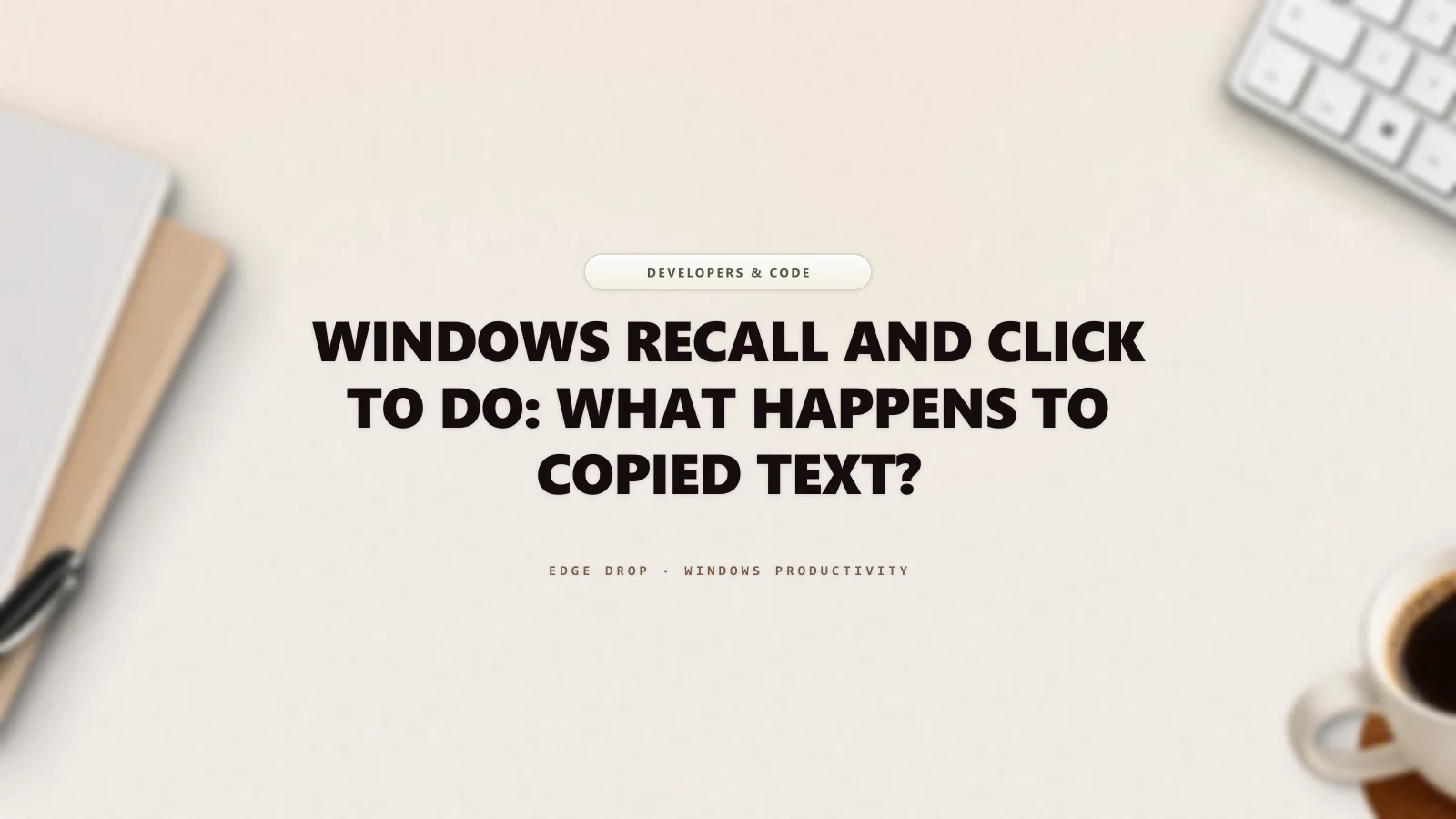 Windows Recall and Click to Do: What Happens to Copied Text? — Edge Drop Guide