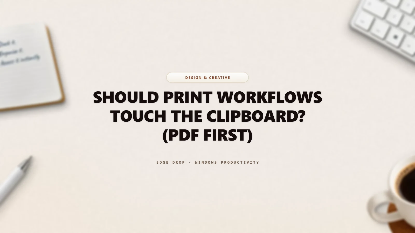 Should Print Workflows Touch the Clipboard? (PDF First) — Edge Drop Guide