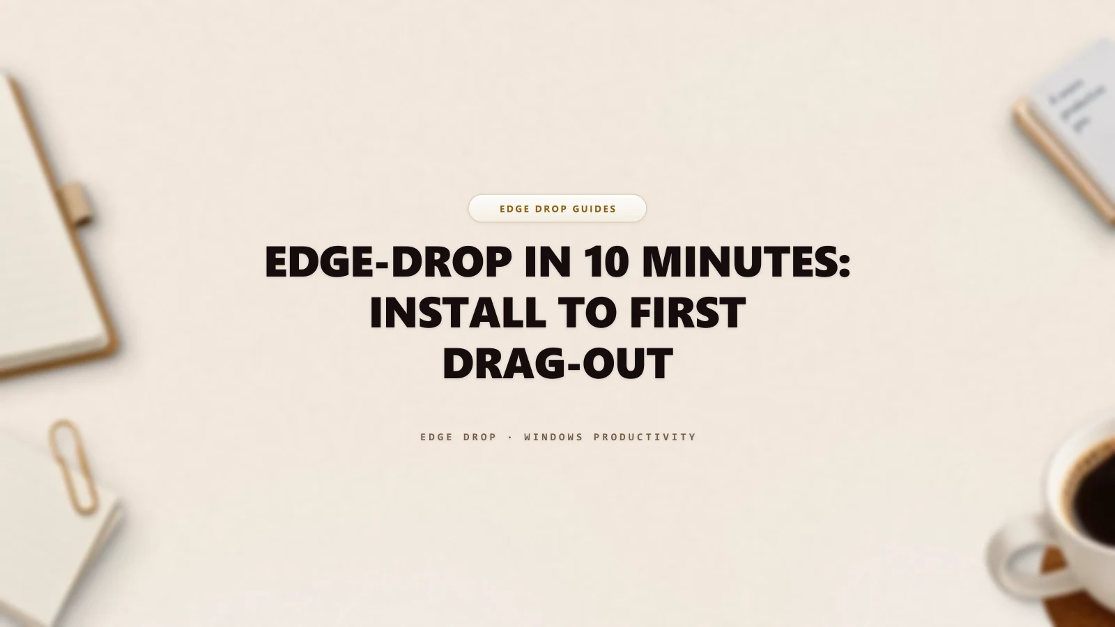 Edge-Drop in 10 Minutes: Install to First Drag-Out — Edge Drop Guide